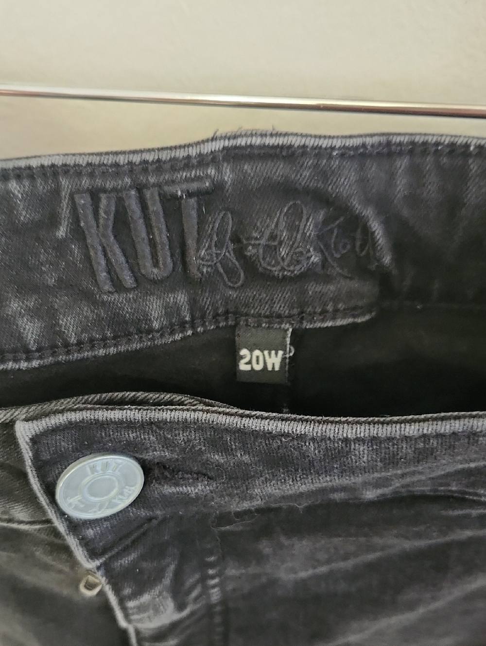 KUT From The Kloth Nikki Mid-rise Ankle Flare Jeans Black 20W - Picture 7 of 9